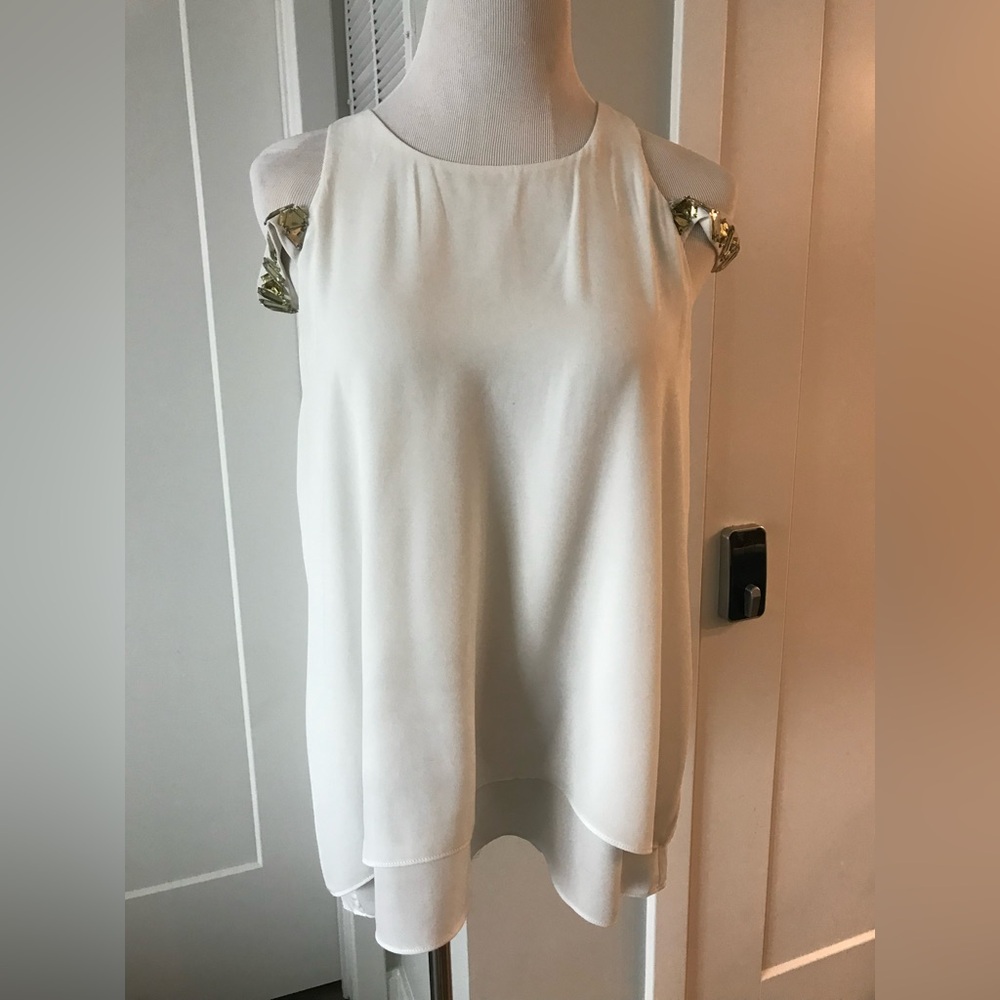 BCBGMAXAZRIA top white , L